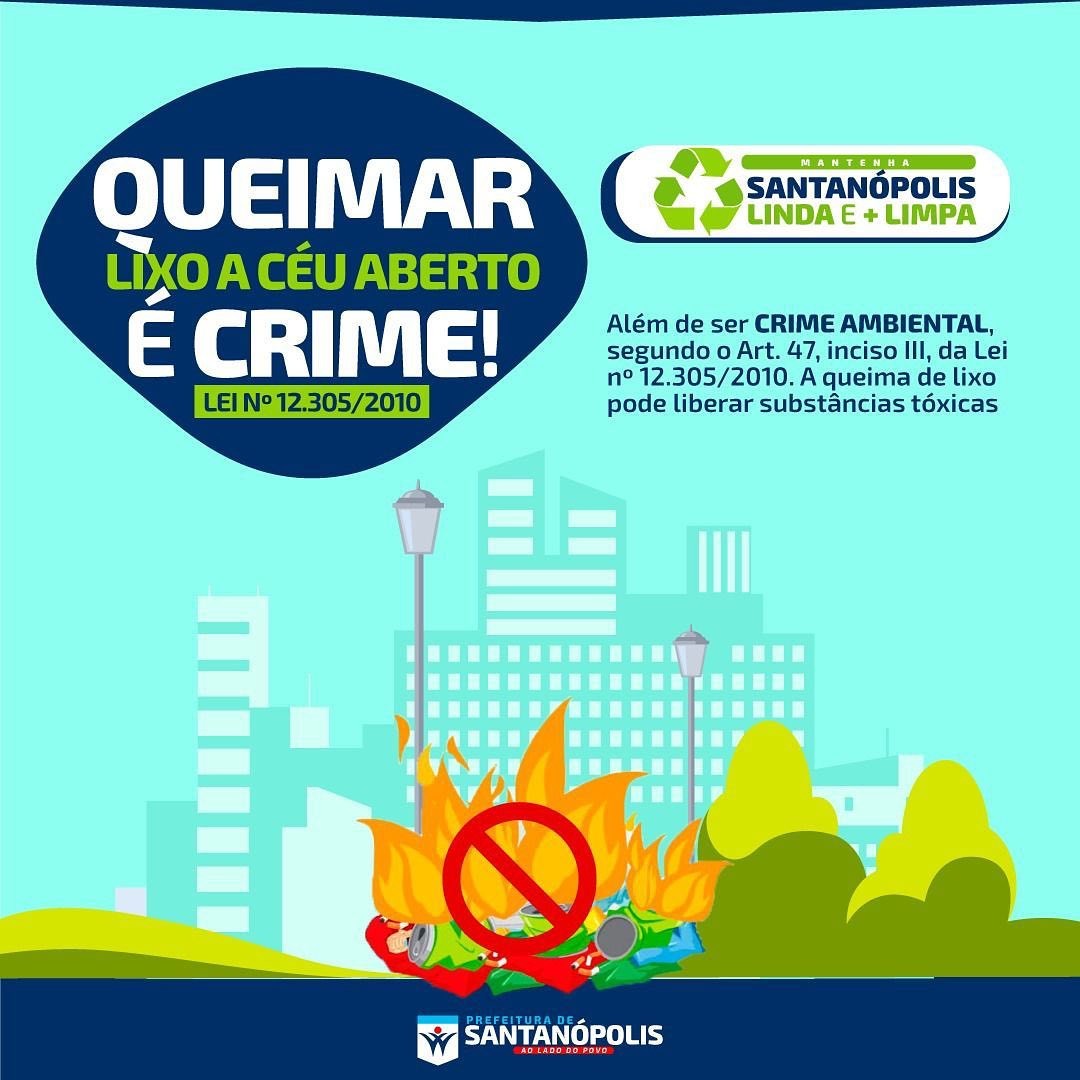 QUEIMAR LIXO A CÉU ABERTO É CRIME